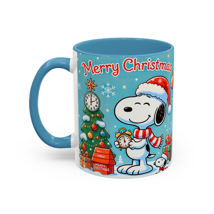 Beagle Chistmas Illustration Mug | Accent Coffee Mug 11oz 15oz