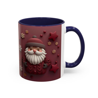 Cute Santa Face Holiday Mug | Christmas Accent Coffee Mug