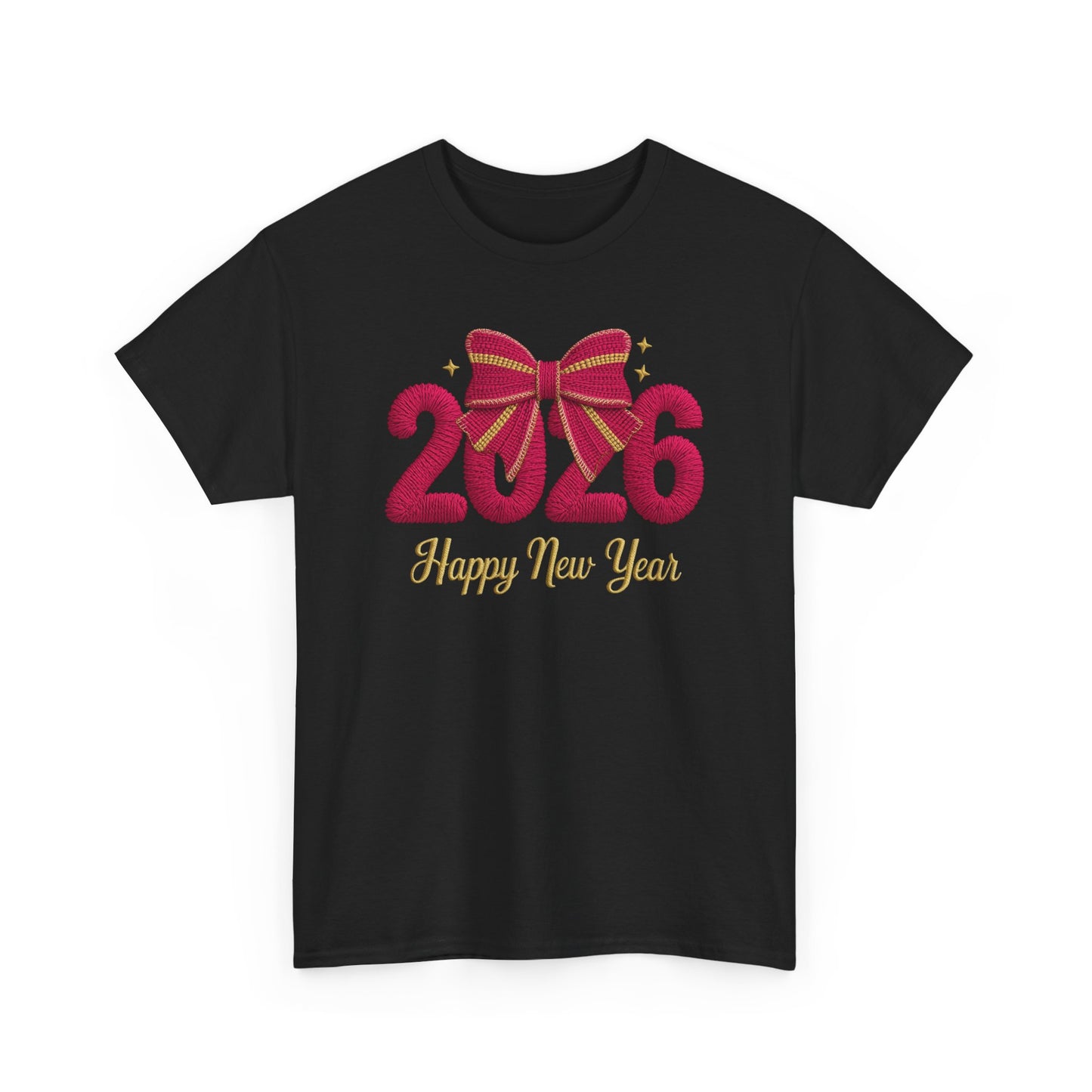 2026 Happy New Year Tee Festive Ribbon New Year Day T-Shirt