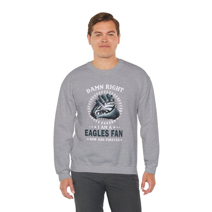 Customized “Damn Right I Am an Eagles Fan Now and Forever” Football Fan Pullover