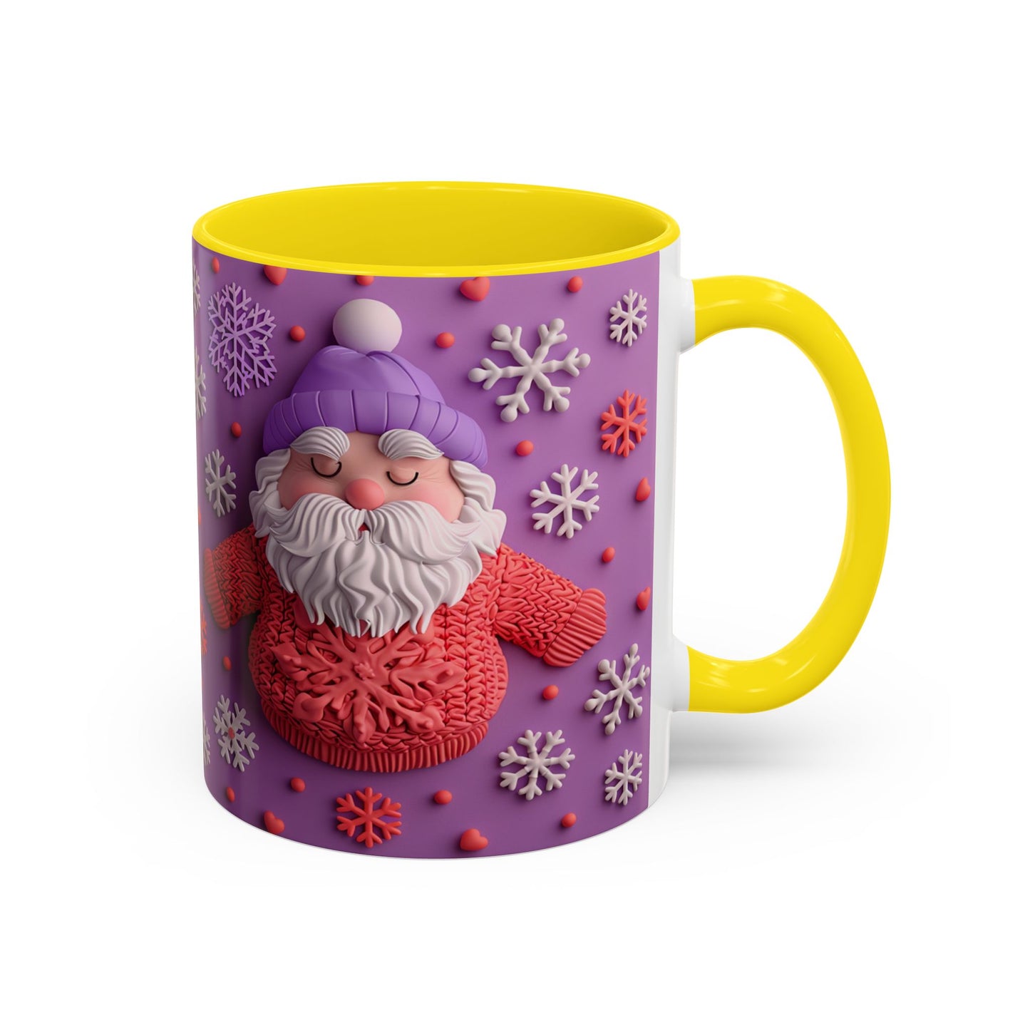 Knit Santa Pattern Mug | Accent Coffee Mug