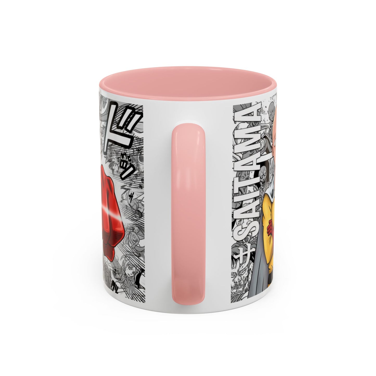 Saitama Mug |One Punch Man Inspired Collage Accent Mug (11/15 oz)