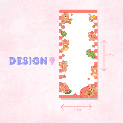 Kawaii Notepad | 50 Sheets (3.5in x 8.25 in)