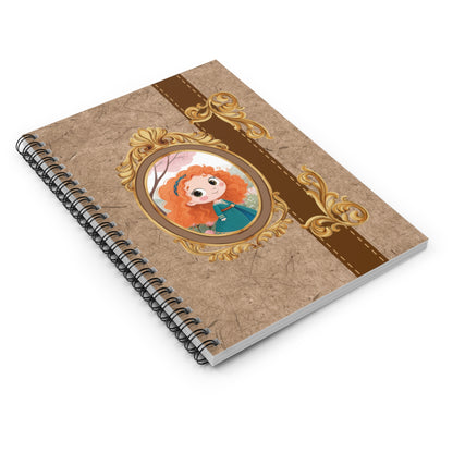 Princess Portrait Notebook | Spiral Ruled Journal