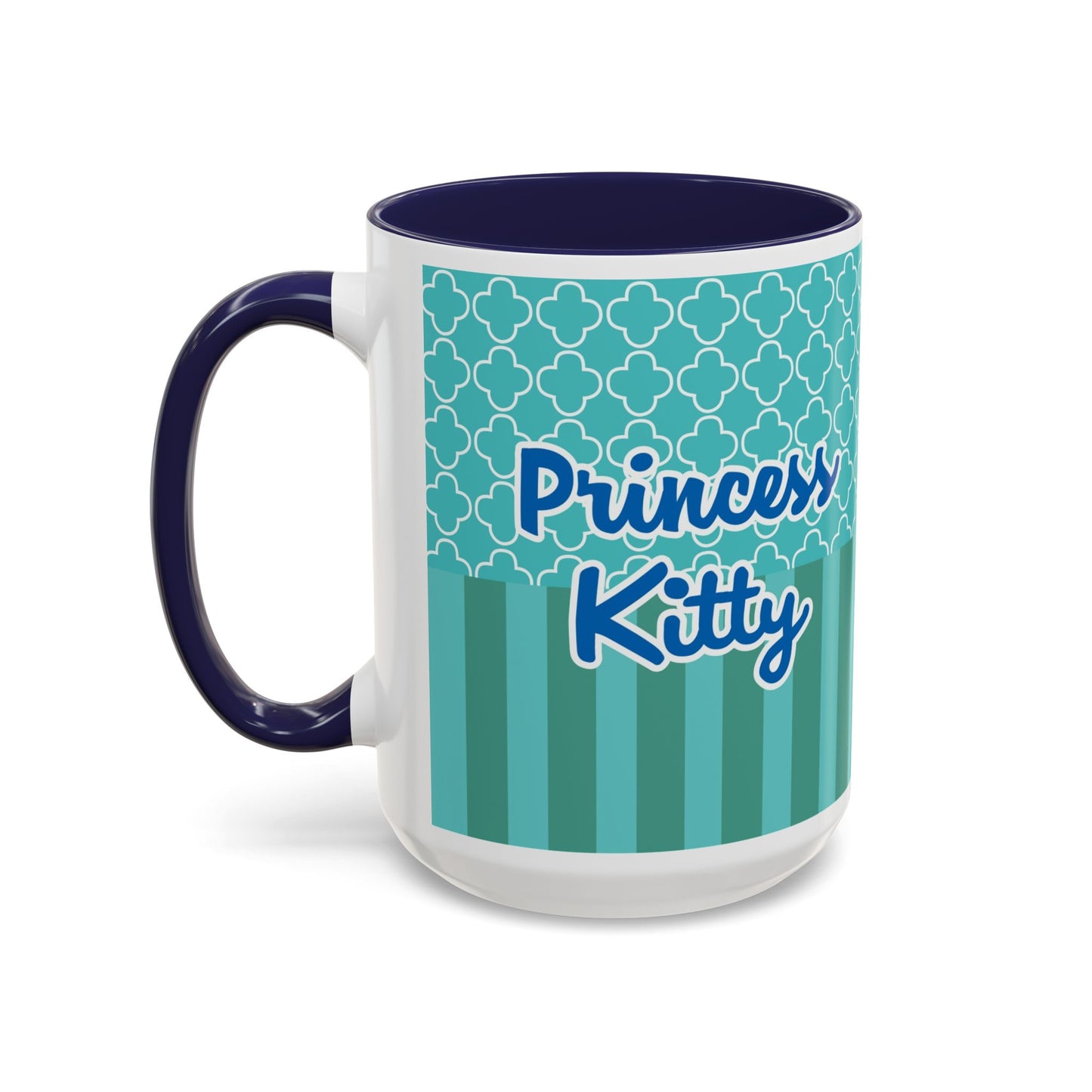 Princess Girl Cartoon Teal Accent Coffee Mug | 11oz 15oz