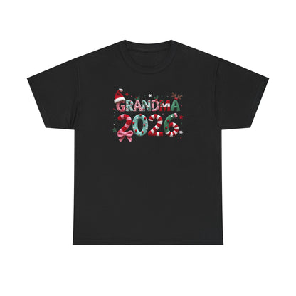 Grandma 2026 Christmas Tee Festive Holiday Gift Shirt for New Grandmothers