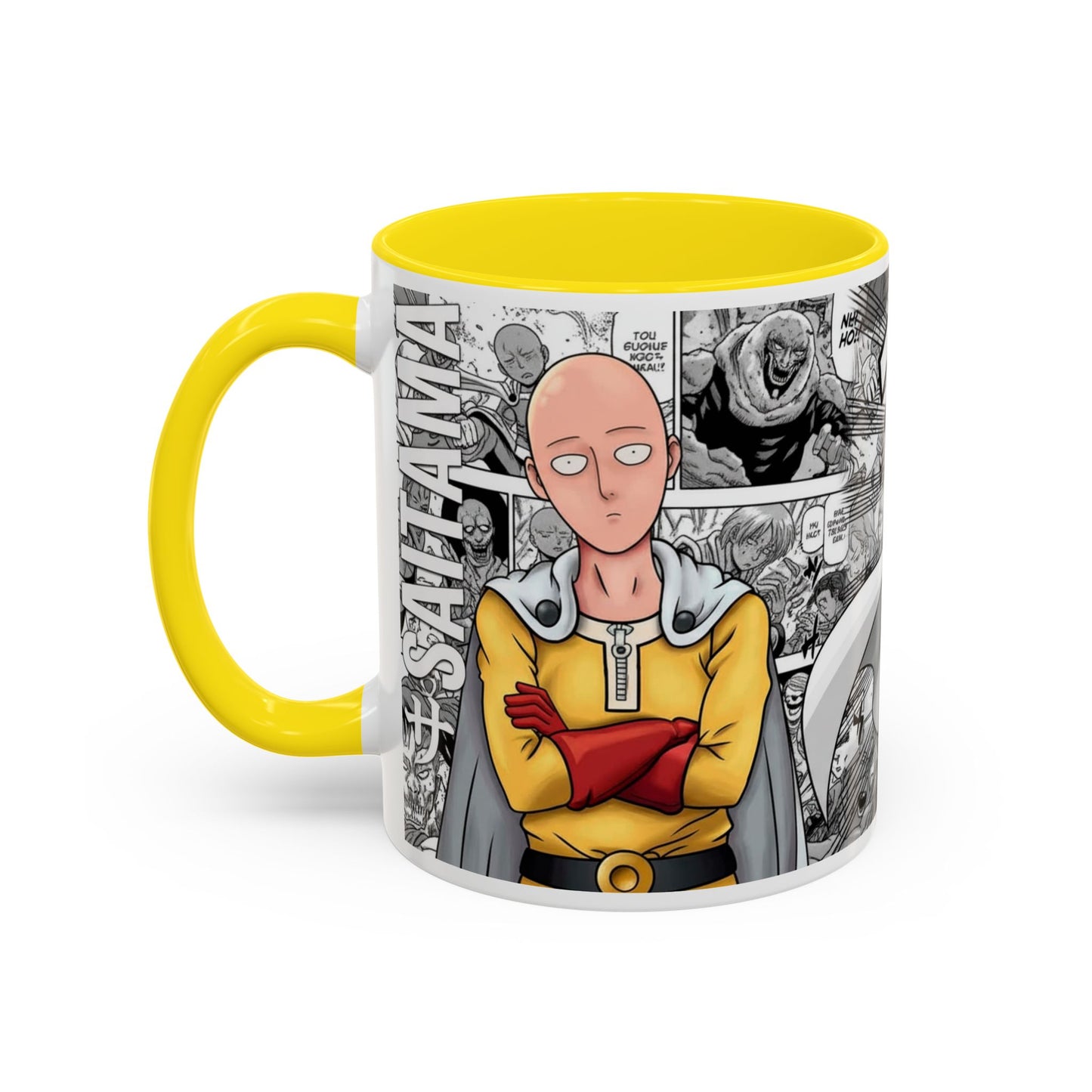 Anime Fist Coffee Mug  Dynamic Manga Collage Accent Mug (11/15 oz)
