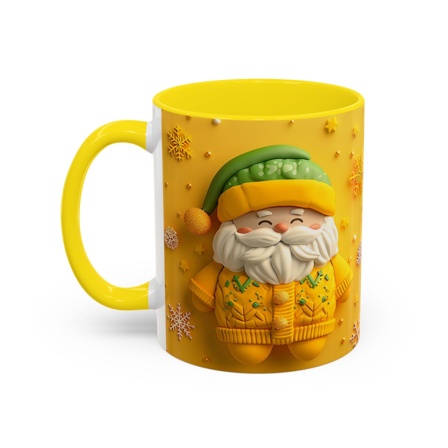 Yellow Sweater Santa Mug | Accent Coffee Mug