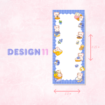 Kawaii Notepad | 50 Sheets (3.5in x 8.25 in)