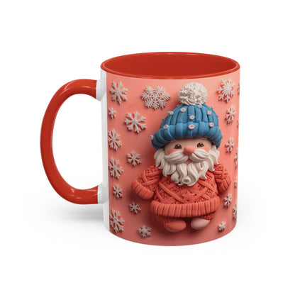 Knit Gnome with Snowflakes Mug | Accent Coffee Mug 11oz 15oz