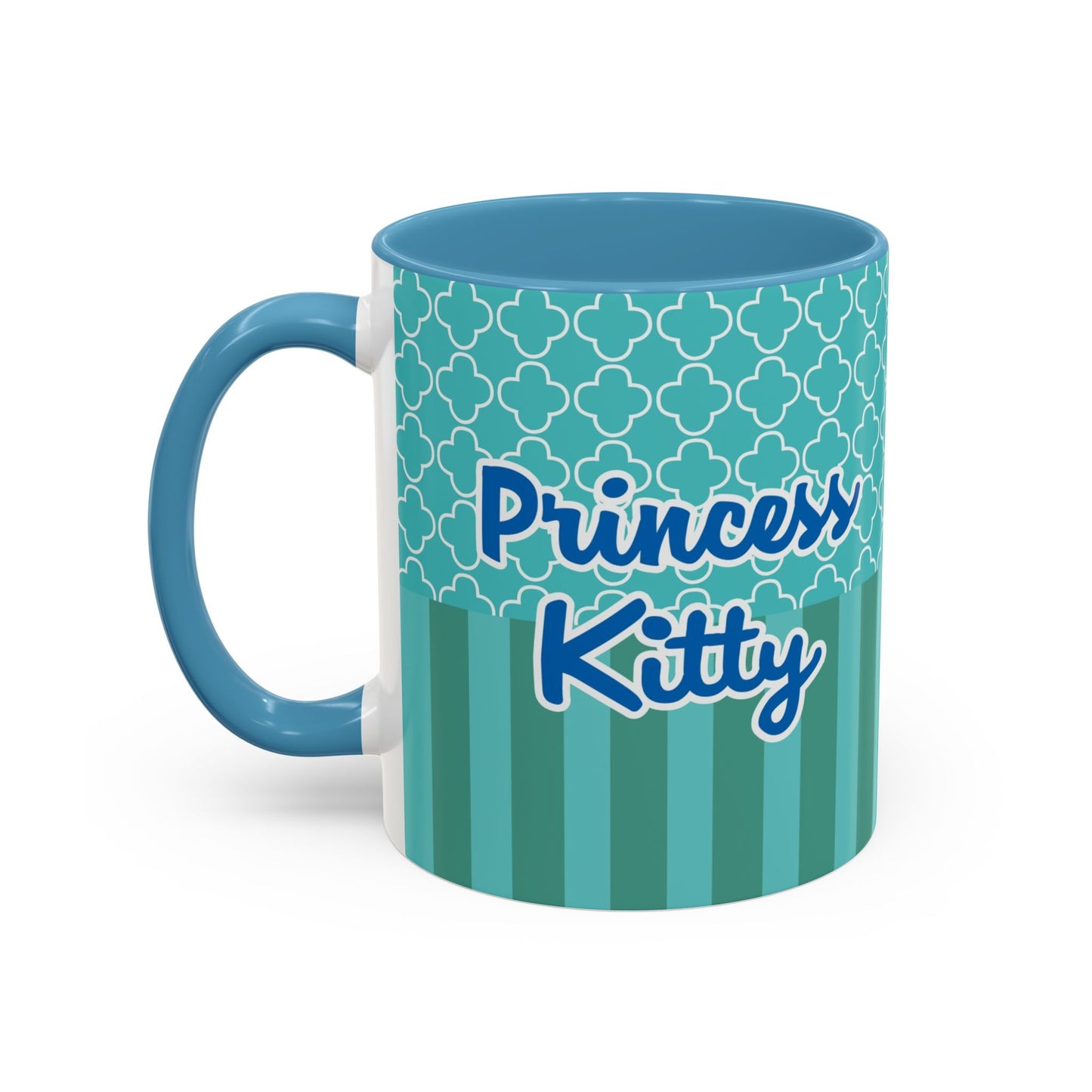 Princess Girl Cartoon Teal Accent Coffee Mug | 11oz 15oz