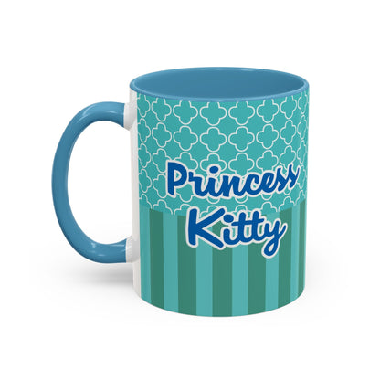 Princess Girl Cartoon Teal Accent Coffee Mug | 11oz 15oz