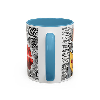 Anime Fist Coffee Mug  Dynamic Manga Collage Accent Mug (11/15 oz)