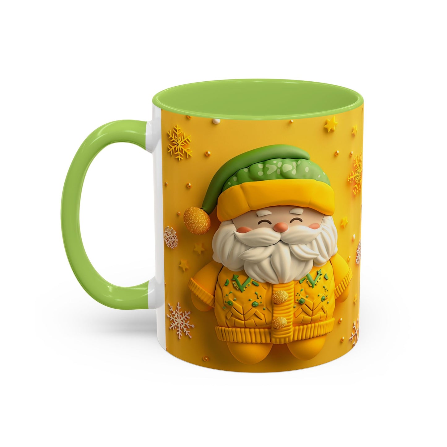 Yellow Sweater Santa Mug | Accent Coffee Mug