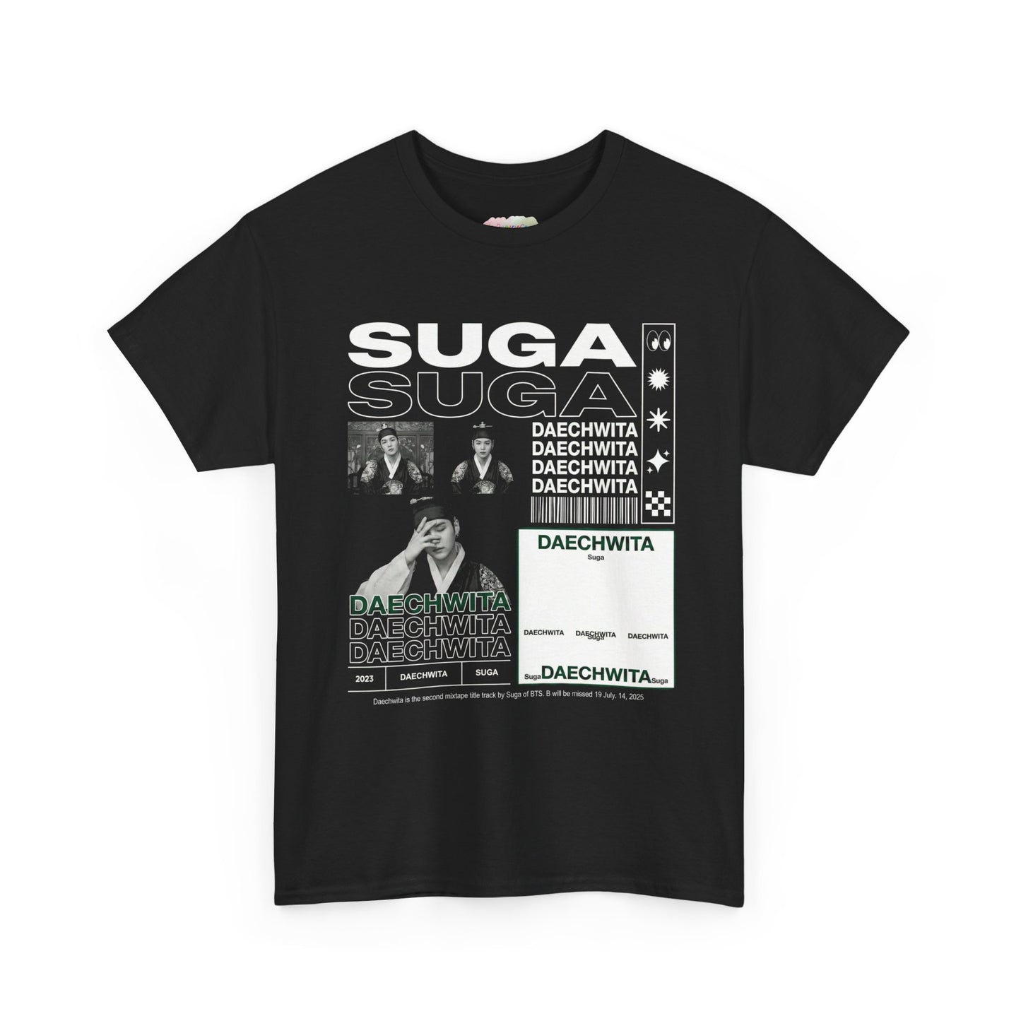 Suga Daechwita Graphic Tee | K-Pop Rapper Photo Collage Shirt