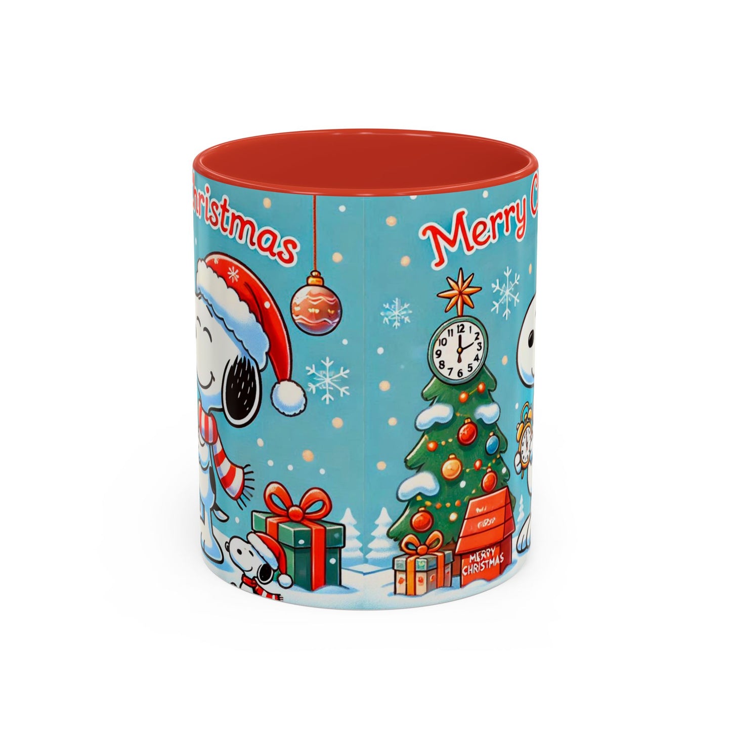 Beagle Chistmas Illustration Mug | Accent Coffee Mug 11oz 15oz