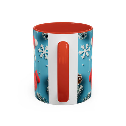 Blue Santa Claus Mug | Snowflakes Holiday Coffee Mug
