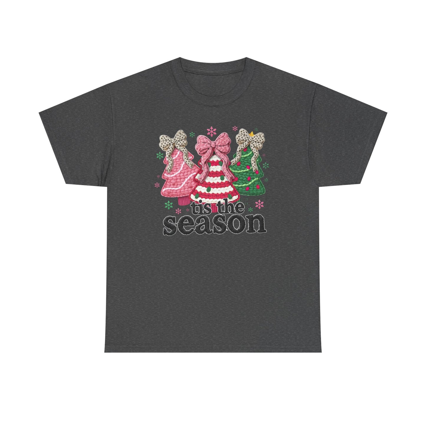 Tis the Season Christmas Trees tee | Holiday tree trio graphic tee