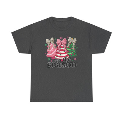 Tis the Season Christmas Trees tee | Holiday tree trio graphic tee