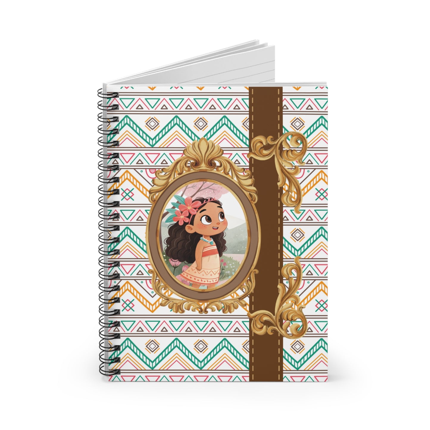 Polynesian Princess Portrait Spiral Notebook | Ruled Journal