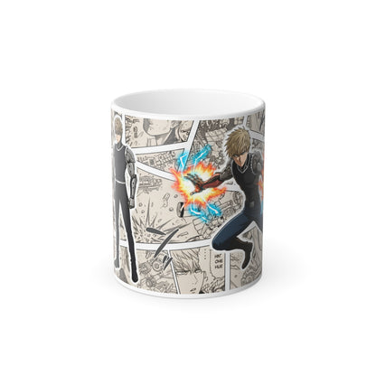 Color-Change Anime Comic Mug  Fire Fist Action 11oz