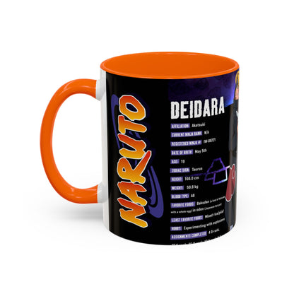 Deidara Naruto Shippuden Accent Coffee Mug | Anime Art Collage (11/15oz)