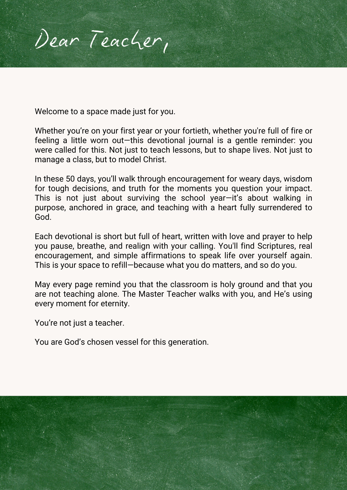 Chalkboard & Calling | Devotional Journal