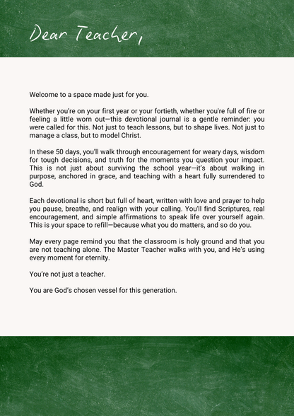 Chalkboard & Calling | Devotional Journal