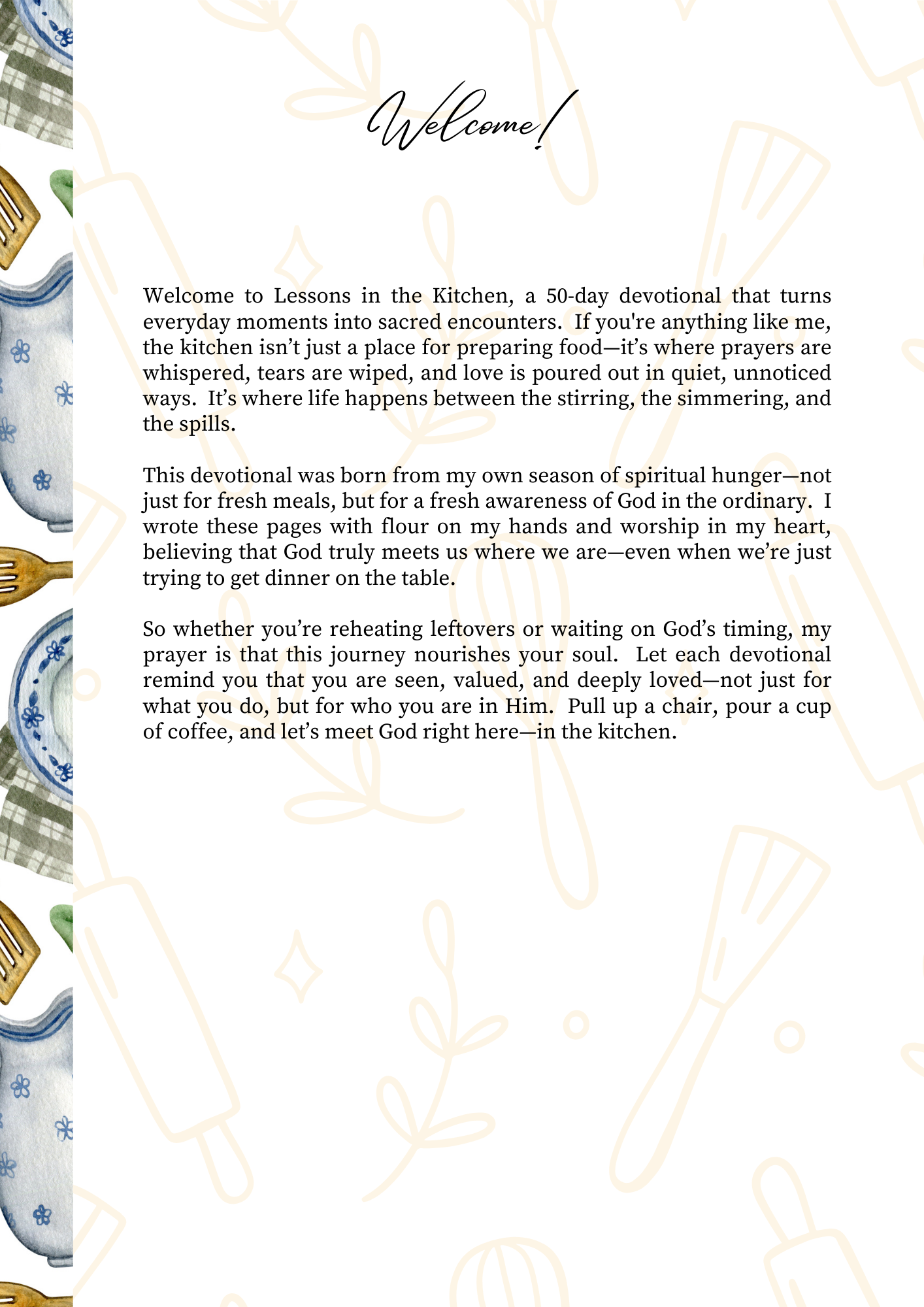 Lessons in the Kitchen | Devotional Journal