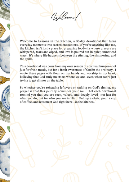 Lessons in the Kitchen | Devotional Journal