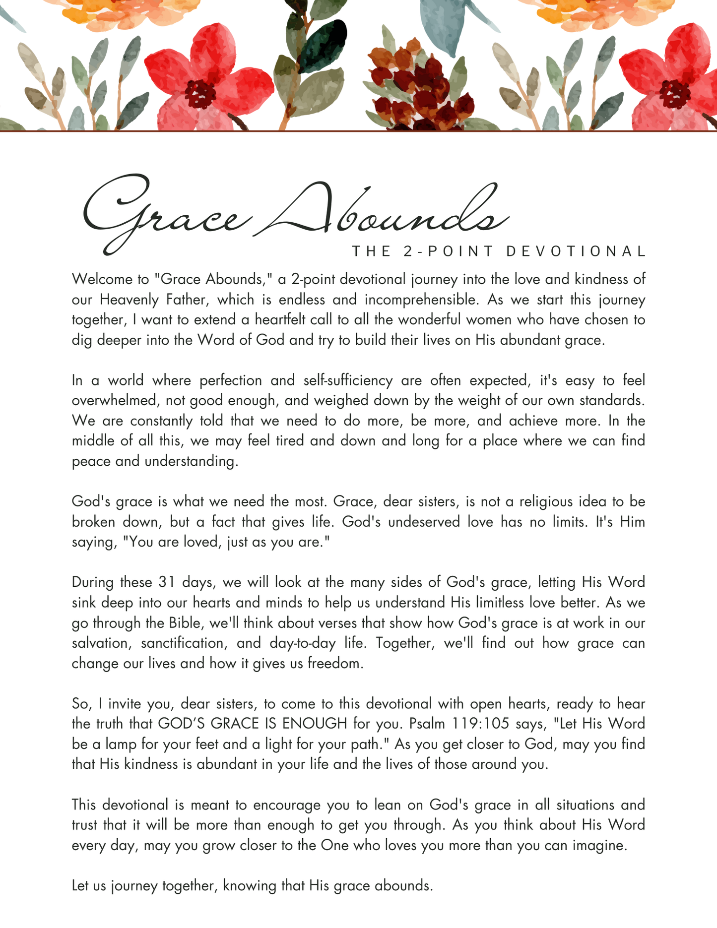 Grace Abounds - The 2-Point Devotional | Journal