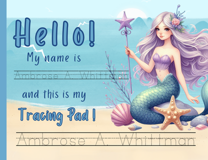 Line Tracing Pad - Mermaid Theme | Digital Download