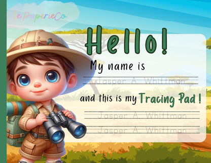 Number Tracing Pad - Safari Theme | Digital Download