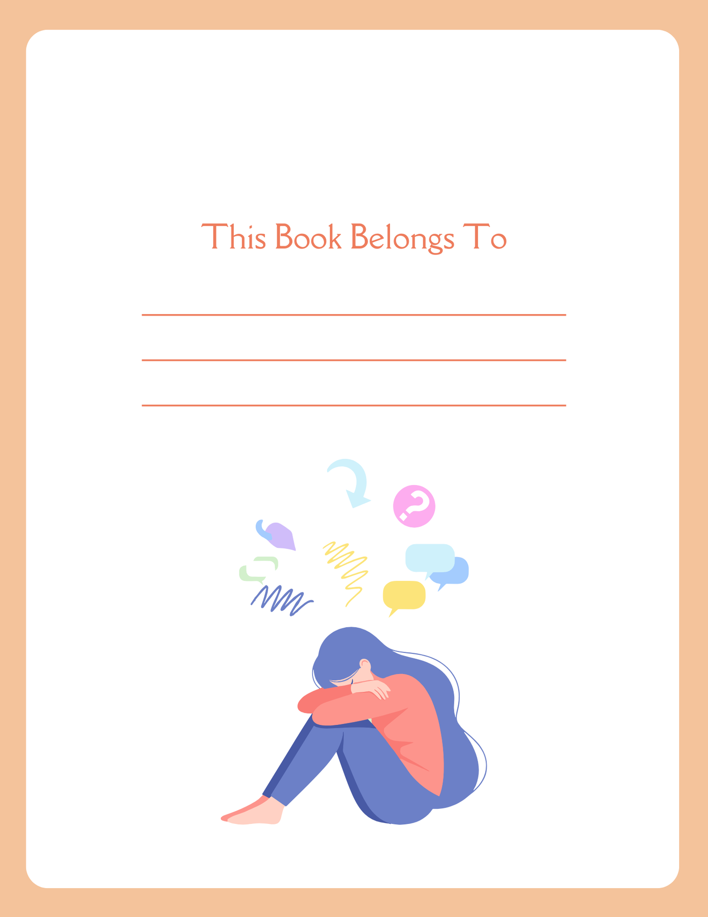 Anxiety Journal | Printable Mental Health Workbook | Digital Download