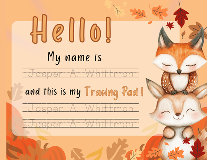 Number Tracing Pad - Animal Theme | Digital Download