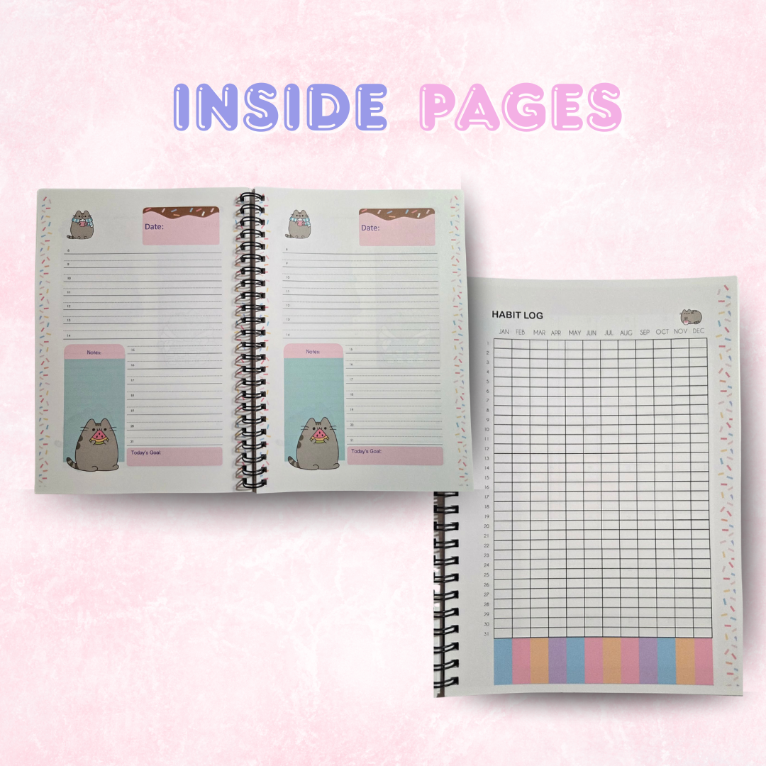 Kawaii Kitty Laminated Planner | 120 Pages
