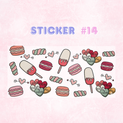 UV DTF Valentines Themed Stickers