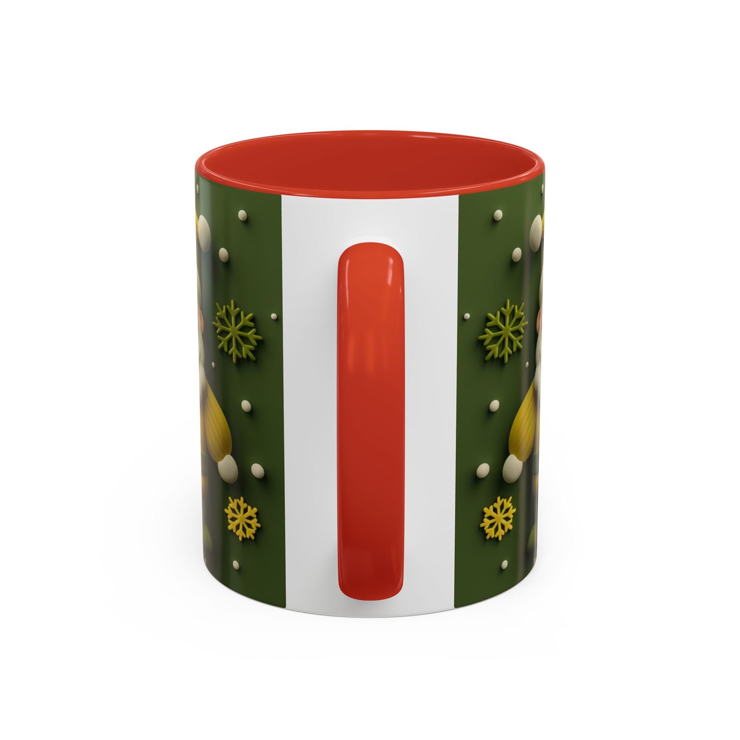 Yellow Santa Holiday Mug | Christmas Accent Coffee Mug (11,15oz)