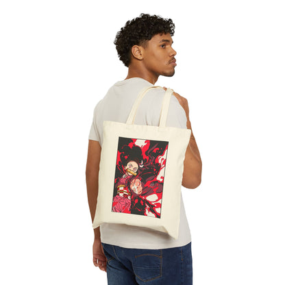 Red & Black Nezuko Art | Canvas Tote Bag