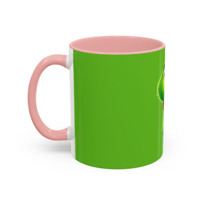 Grinch Character with Poop Present Mug | Accent Coffee Mug