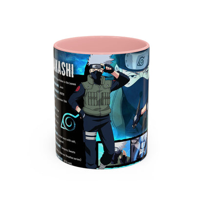 Naruto Kakashi Accent Coffee Mug  Anime Character Collage 11/15oz