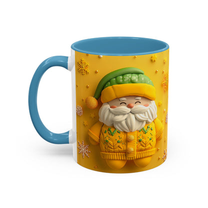 Yellow Sweater Santa Mug | Accent Coffee Mug