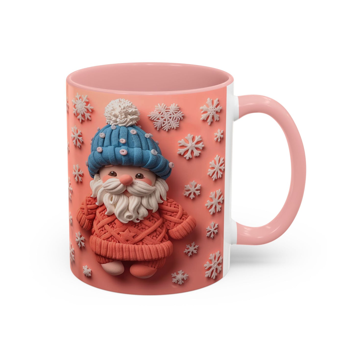 Knit Gnome with Snowflakes Mug | Accent Coffee Mug 11oz 15oz