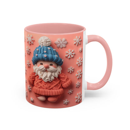 Knit Gnome with Snowflakes Mug | Accent Coffee Mug 11oz 15oz