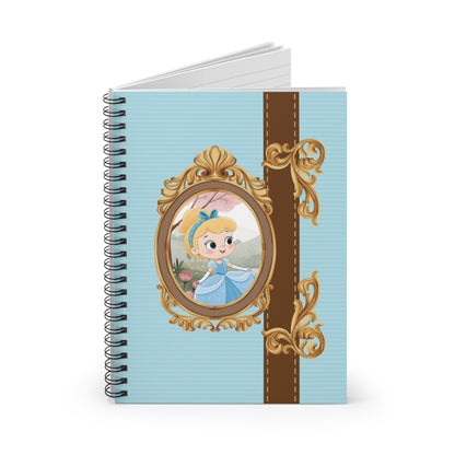 Cute Princess Portrait Spiral Notebook | Ruled Journal