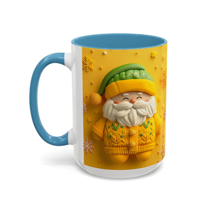 Yellow Sweater Santa Mug | Accent Coffee Mug