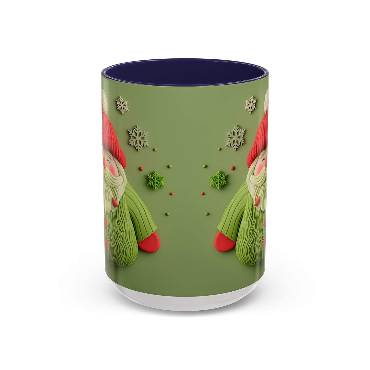 Green Knit Santa Mug | Accent Coffee Mug