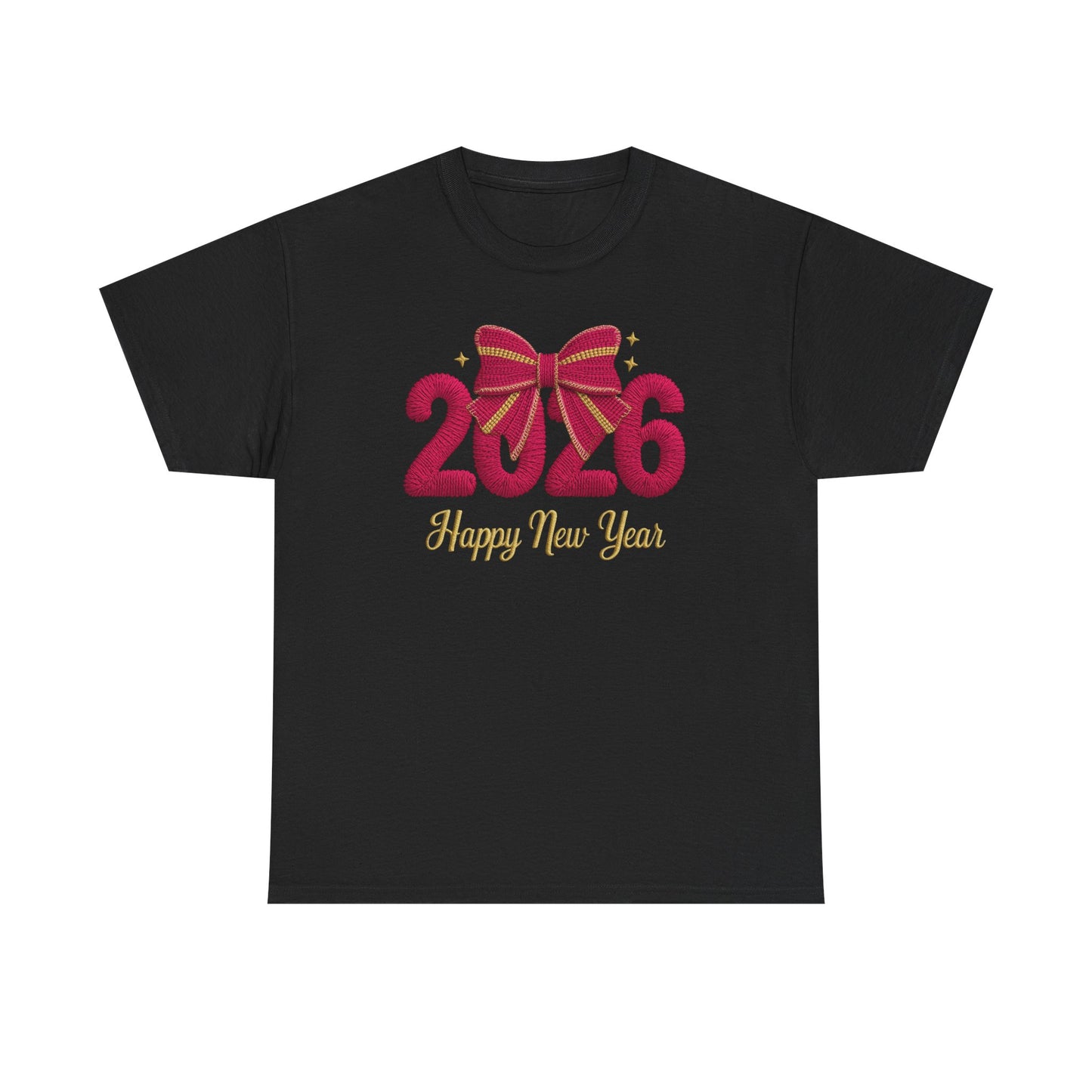 2026 Happy New Year Tee Festive Ribbon New Year Day T-Shirt