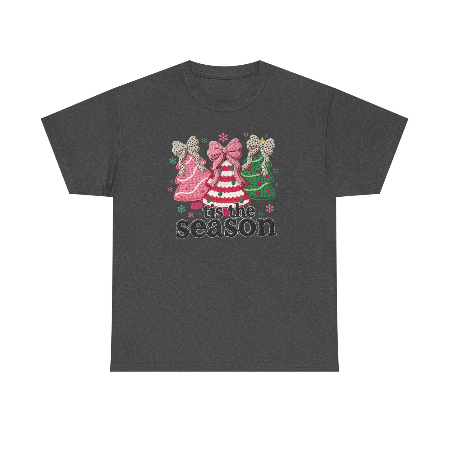 Tis the Season Christmas Trees tee | Holiday tree trio graphic tee