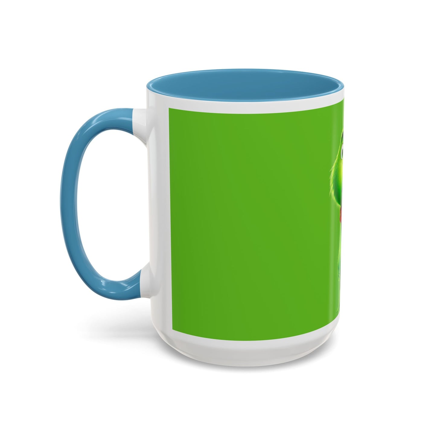 Grinch Character with Poop Present Mug | Accent Coffee Mug
